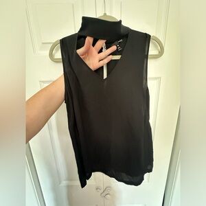 Black tank with neck piece